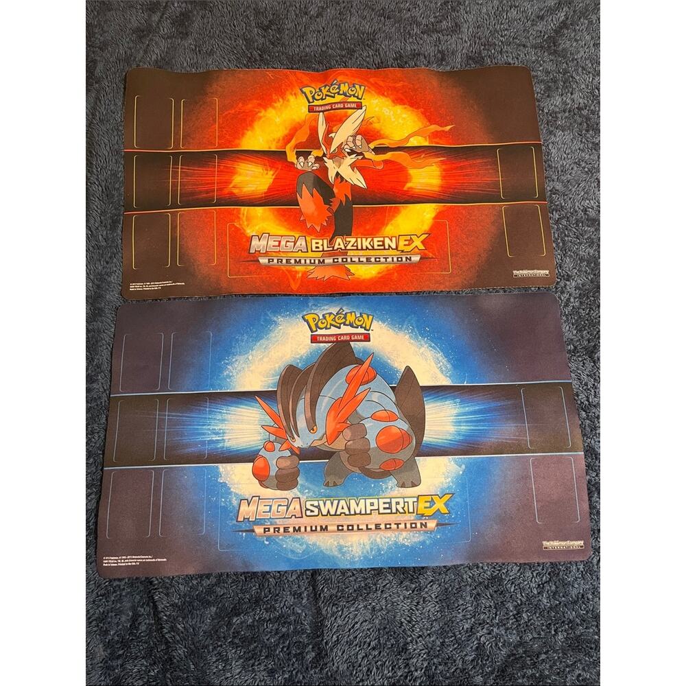 Pokémon Mega Blaziken EX & Mega Swampert EX Playmats